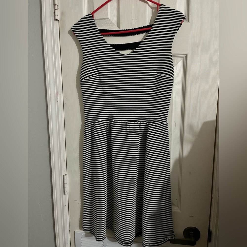 Black and White Striped Xhilaration Dress